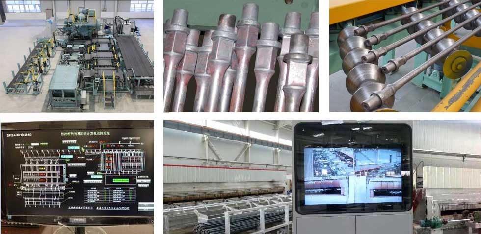 Linha automática de recalque contínuo para hastes de bombagem