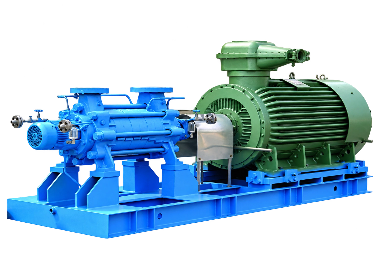 Conjunto de bomba BB4 de corpos segmentados e motor.