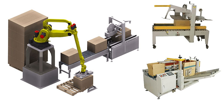 Linha automática de paletização