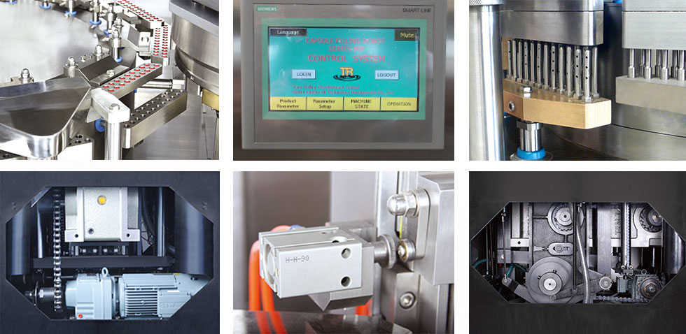 Máquina automática de enchimento de cápsulas