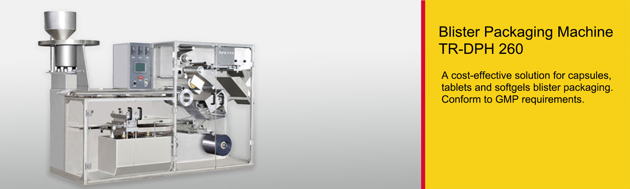 Máquina de embalagem em blister TR-DPH 260 — equipamento Time Rolling